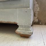 Blue patinated cap cabinet