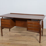 Bureau en teck autoportant du milieu du siècle, années 1960