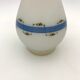 Pair of ancient opaline vases, flower decoration and blue and gold fillets - Circa 1900