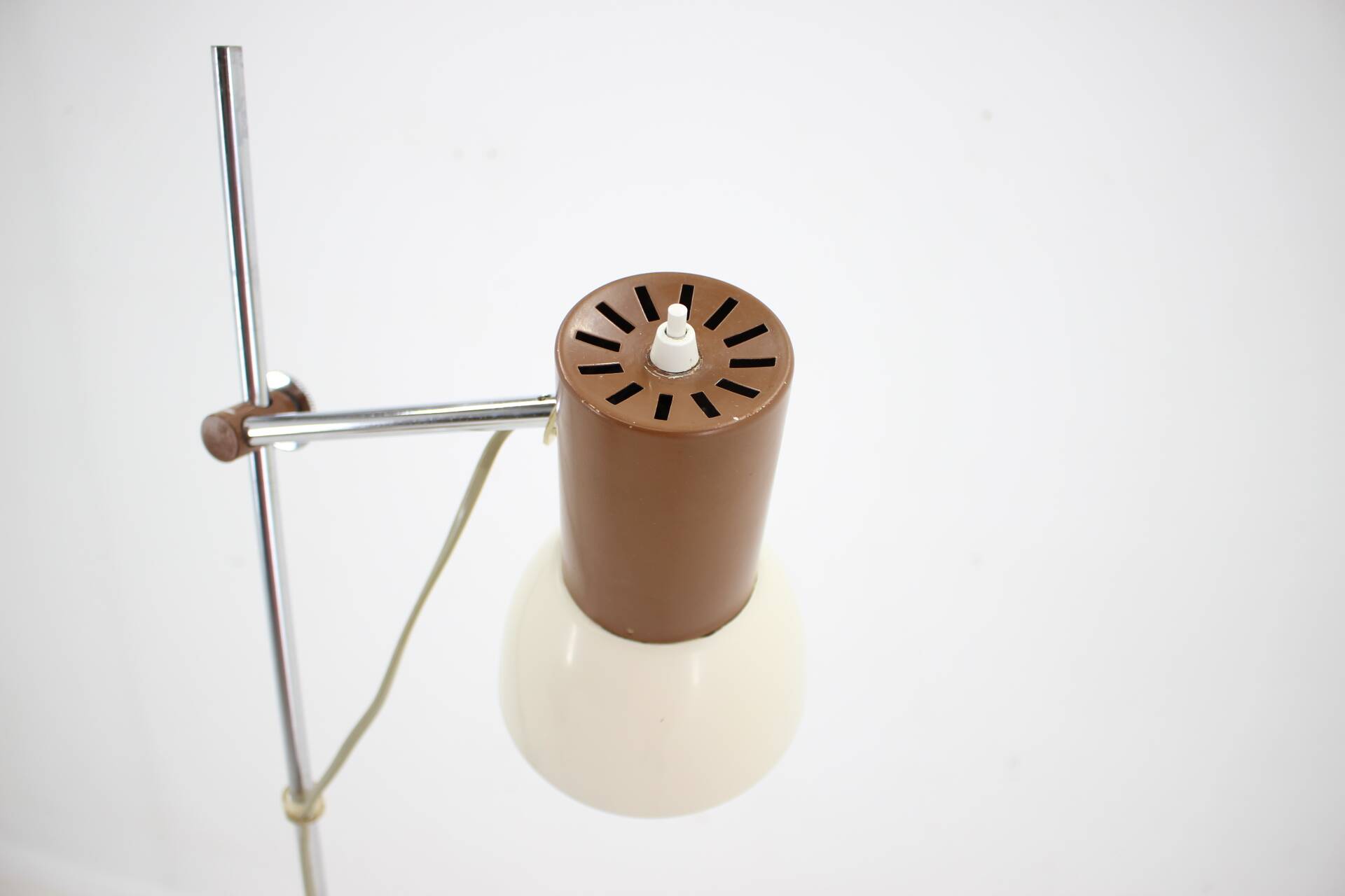 1970s chrome & metal adjustable floor lamp, czechoslovakia