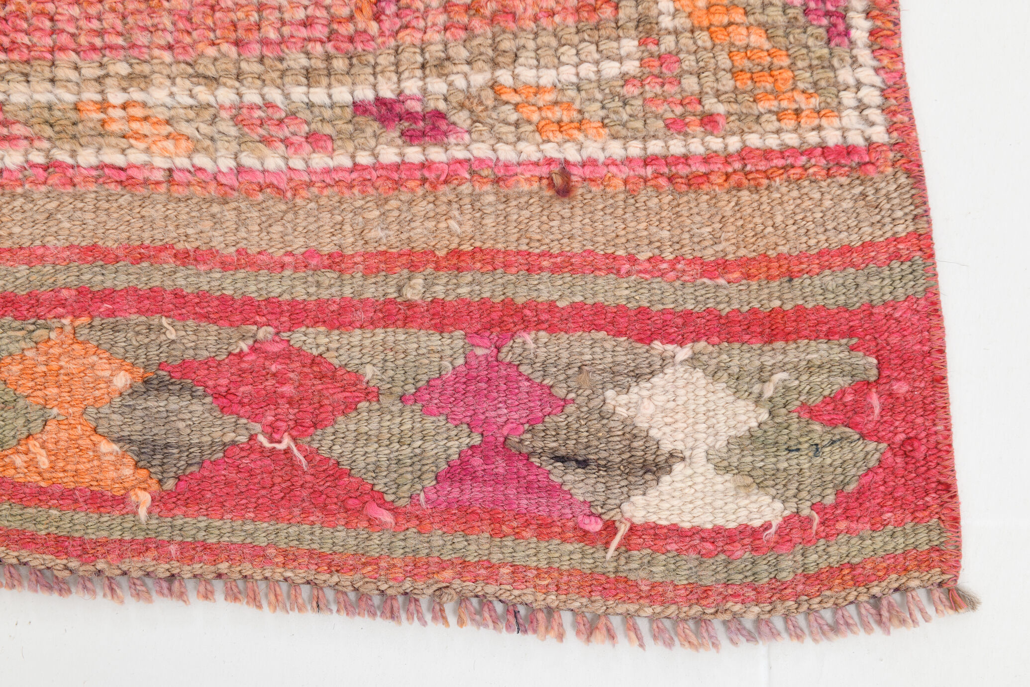 3x9 Shades Of Red Turkish Runner Rug, 83x290Cm