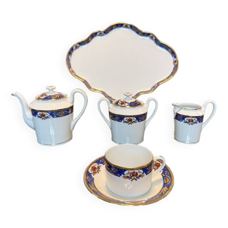 Limoges Porcelain Tea Service - Solitaire - Vintage Sugar Bowl Cup Tray