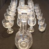 Set of 24 glasses + 1 Bohemia glass carafe