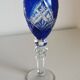 Carafe et 6 verres - verre taillé