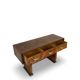 Italian burl walnut art deco console table, 1930s.