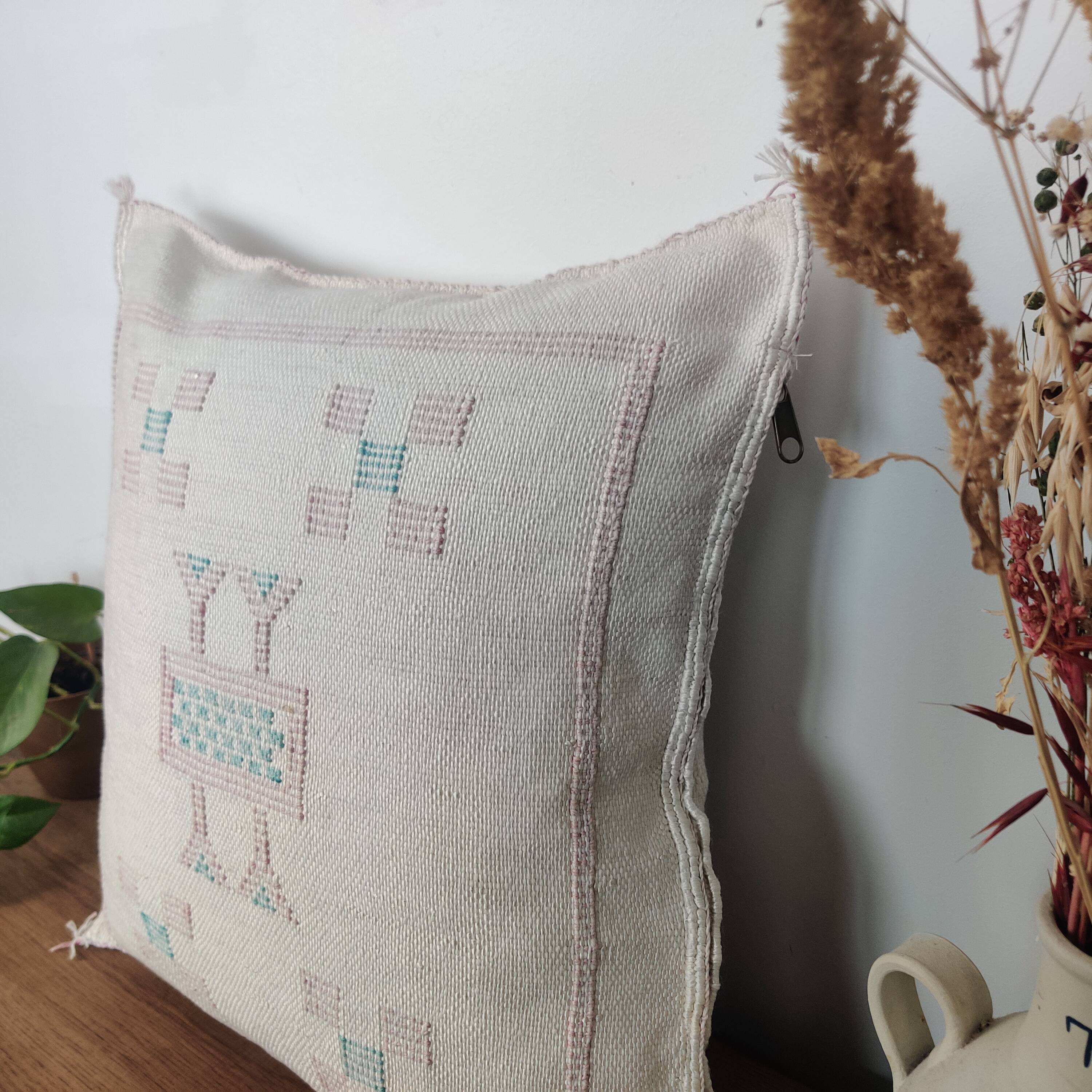 Berber cactus silk bench cushion