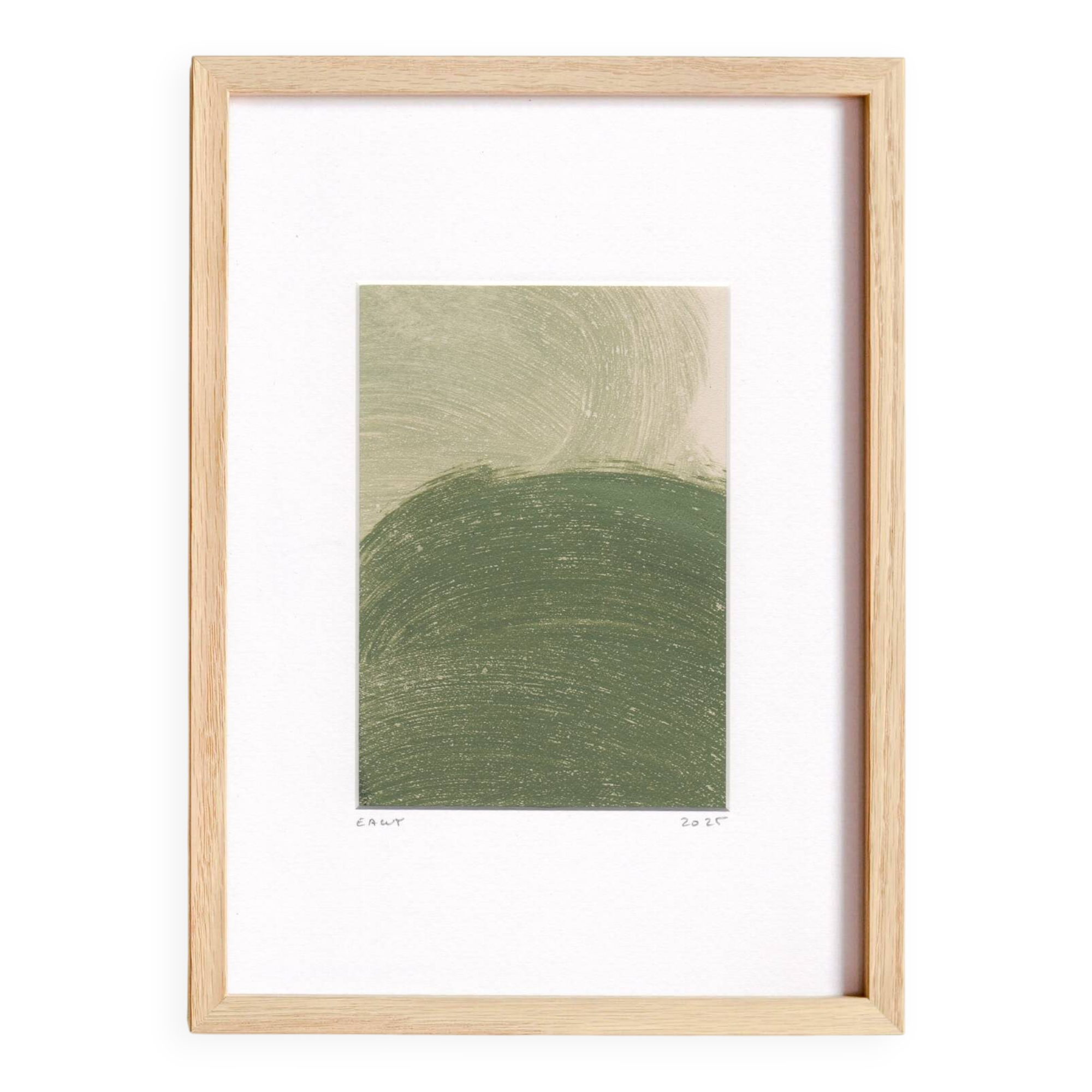 Abstract painting on paper B286 signed Eawy