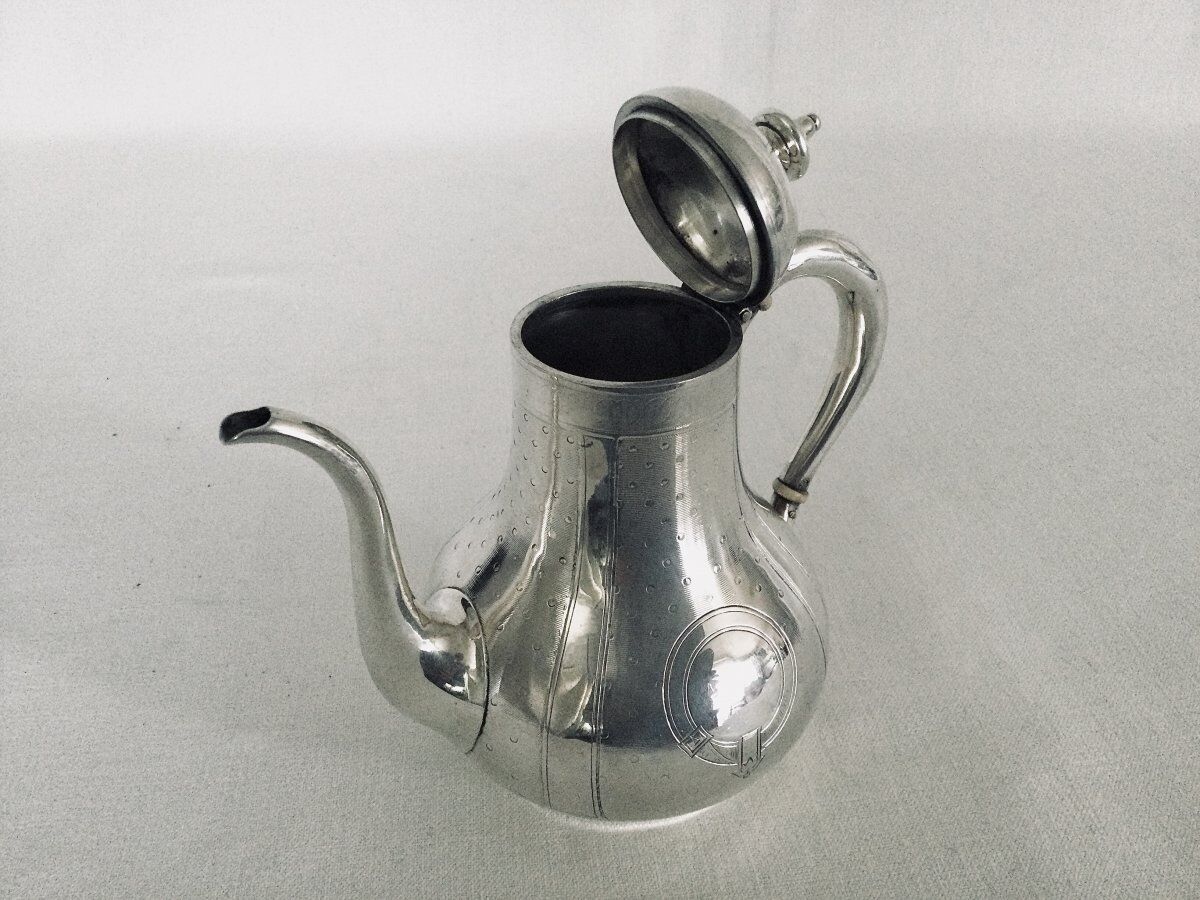 Solid silver teapot Emile Hugo