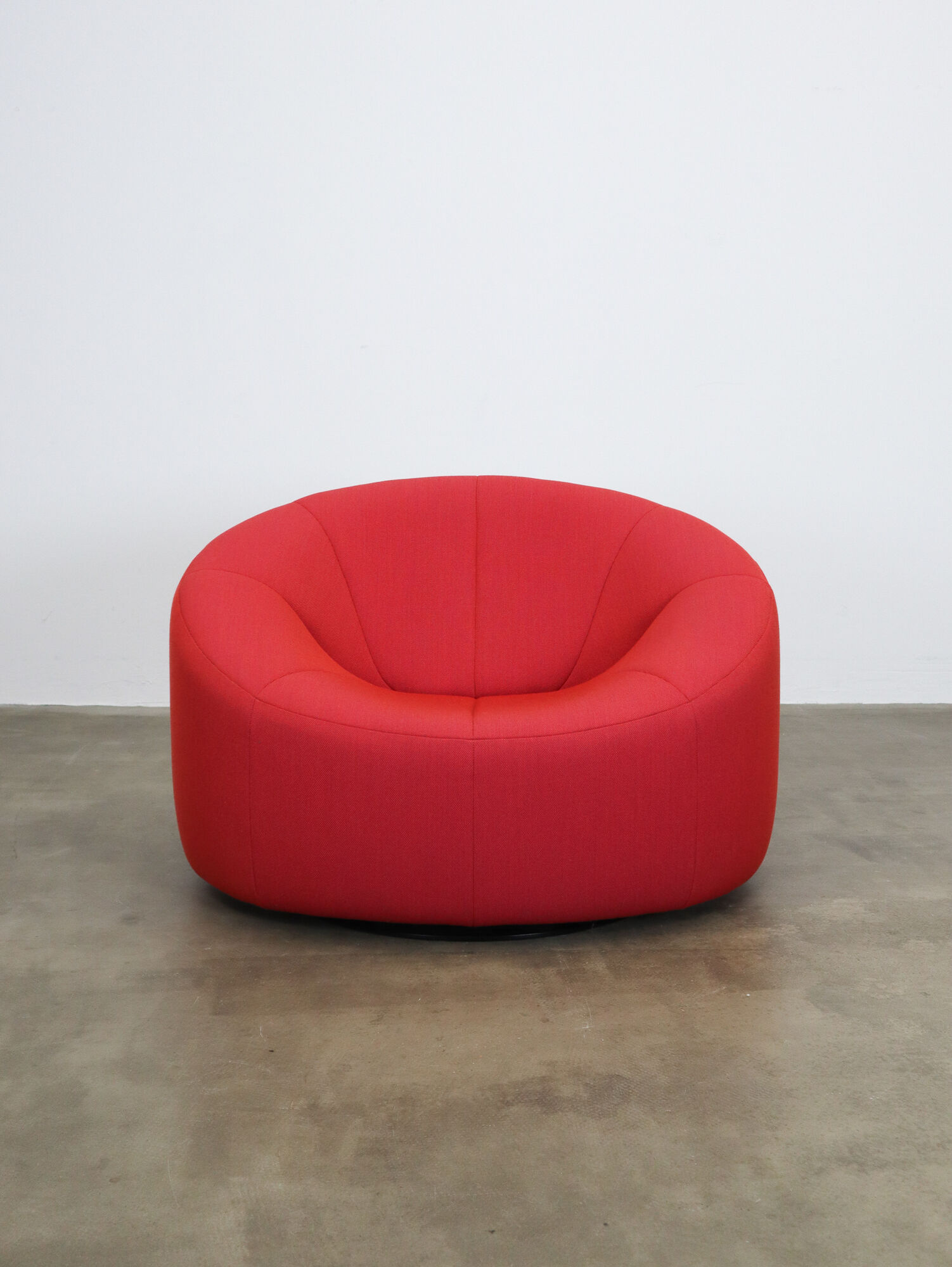 Red Pumpkin chair and ottoman by Pierre Paulin for Ligne Roset