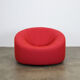 Red Pumpkin chair and ottoman by Pierre Paulin for Ligne Roset