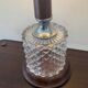 Scandinavian teak and glass lamp from the 60s
