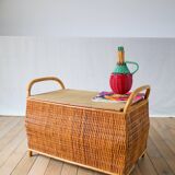 Rattan and bamboo toy bench 1970