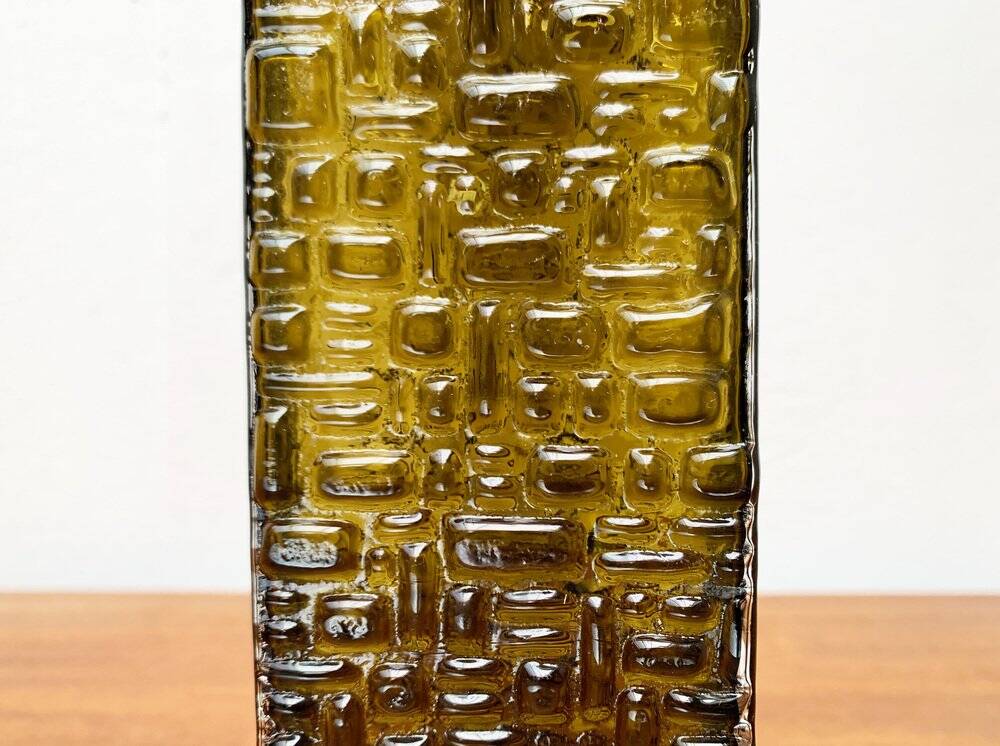 Brutalist bubble glass vase from the German space age mid-century by Emil Funke for Gral, 1960s.