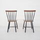 Set of two spindle back chairs by Billund, Denmark 1960's