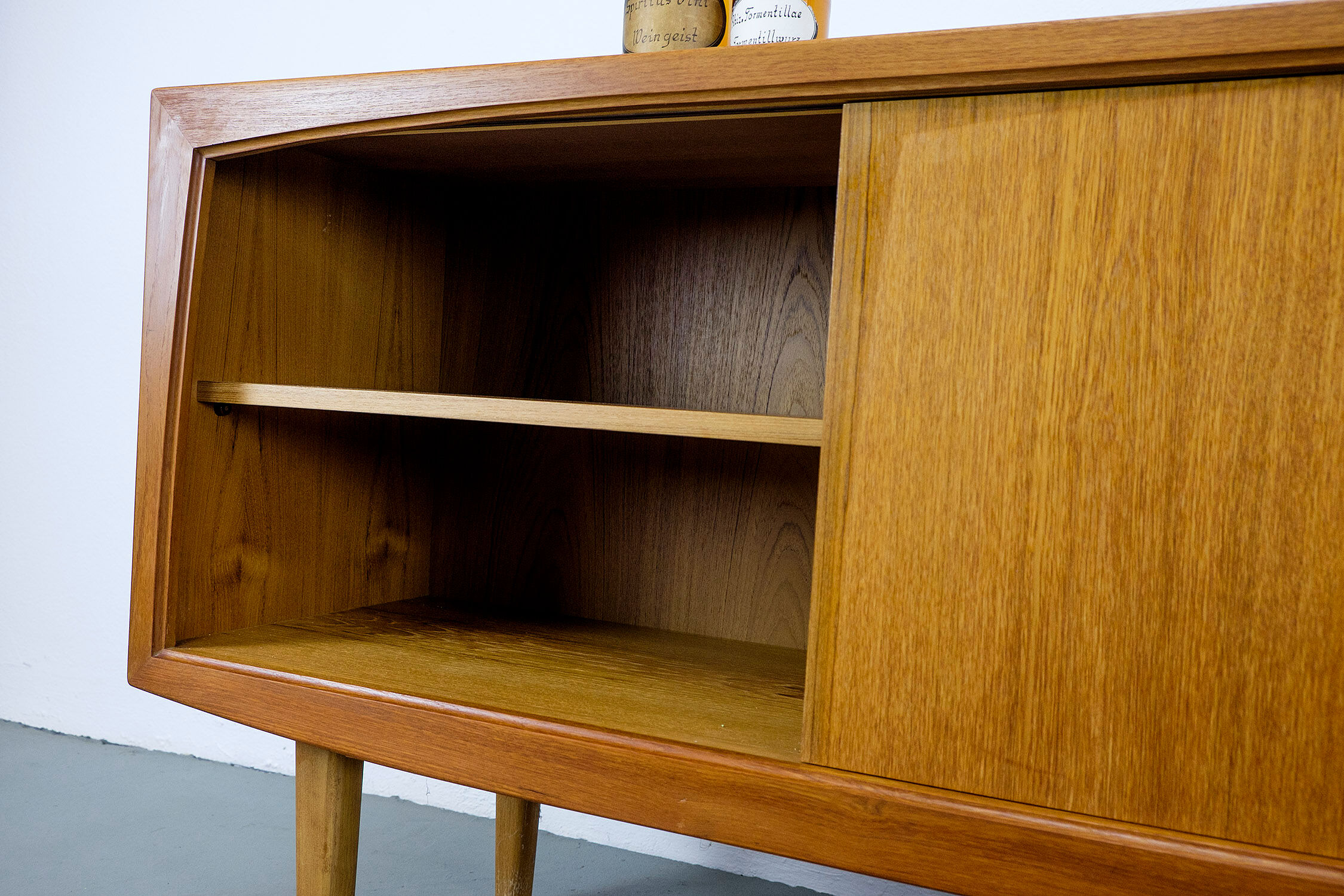 Teak sideboard with sliding doors by Bartels, 1977