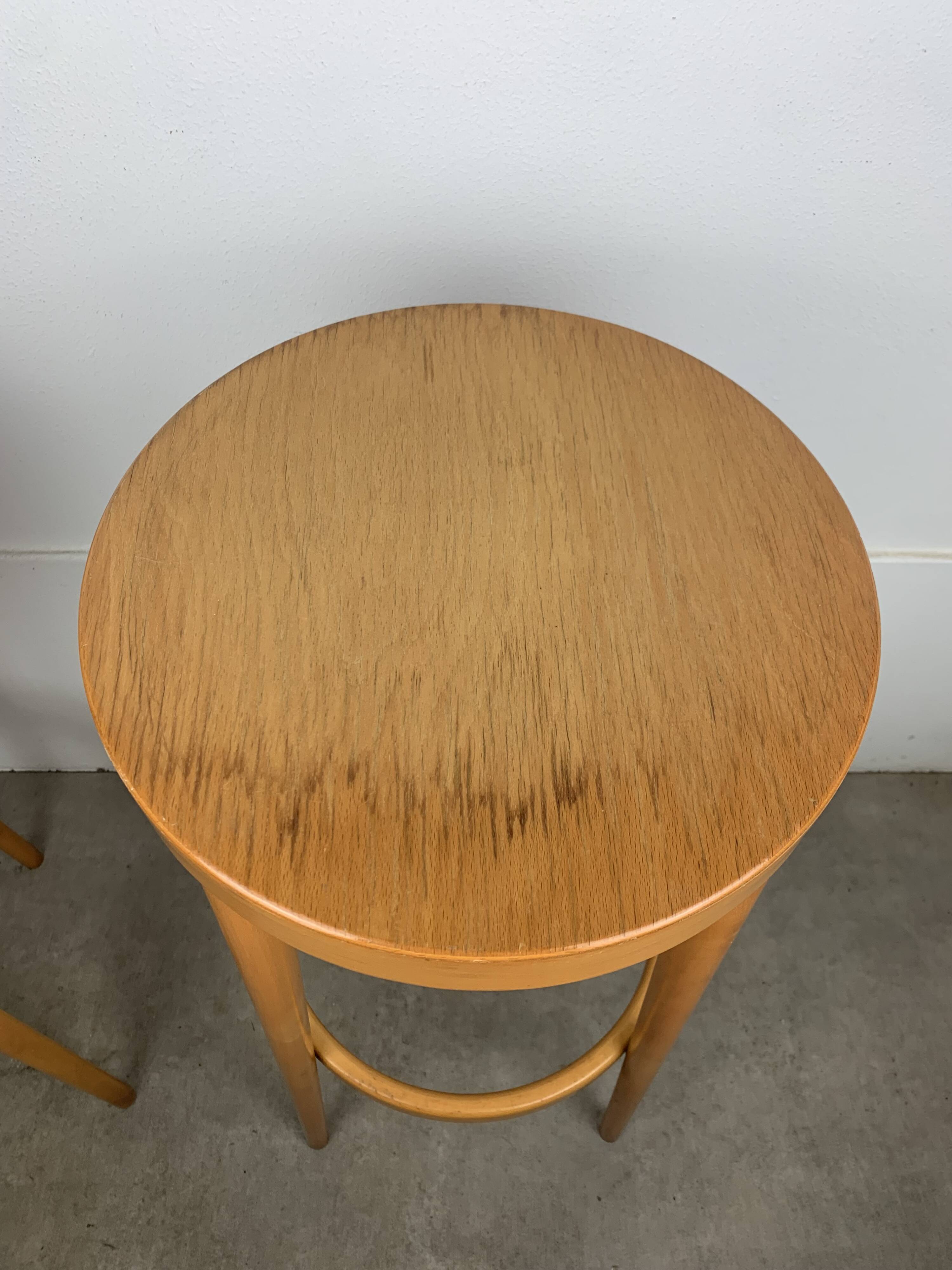 3 tabourets de bar Baumann, années 60, vintage