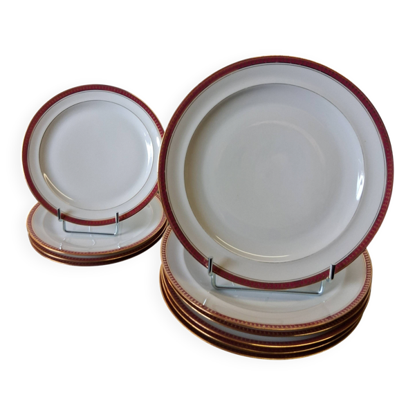 6 assiettes en porcelaine Chastagner et Cie