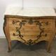 French chest of drawers raw wood:with marble top bronze fittings