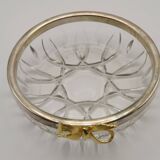 Set of 2 glass and metal bowls with knot decoration