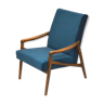 Re-tapisd duck blue velvet chair