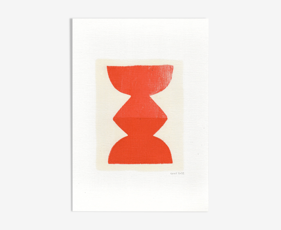 Peinture sur papier • m716 • signée eawy