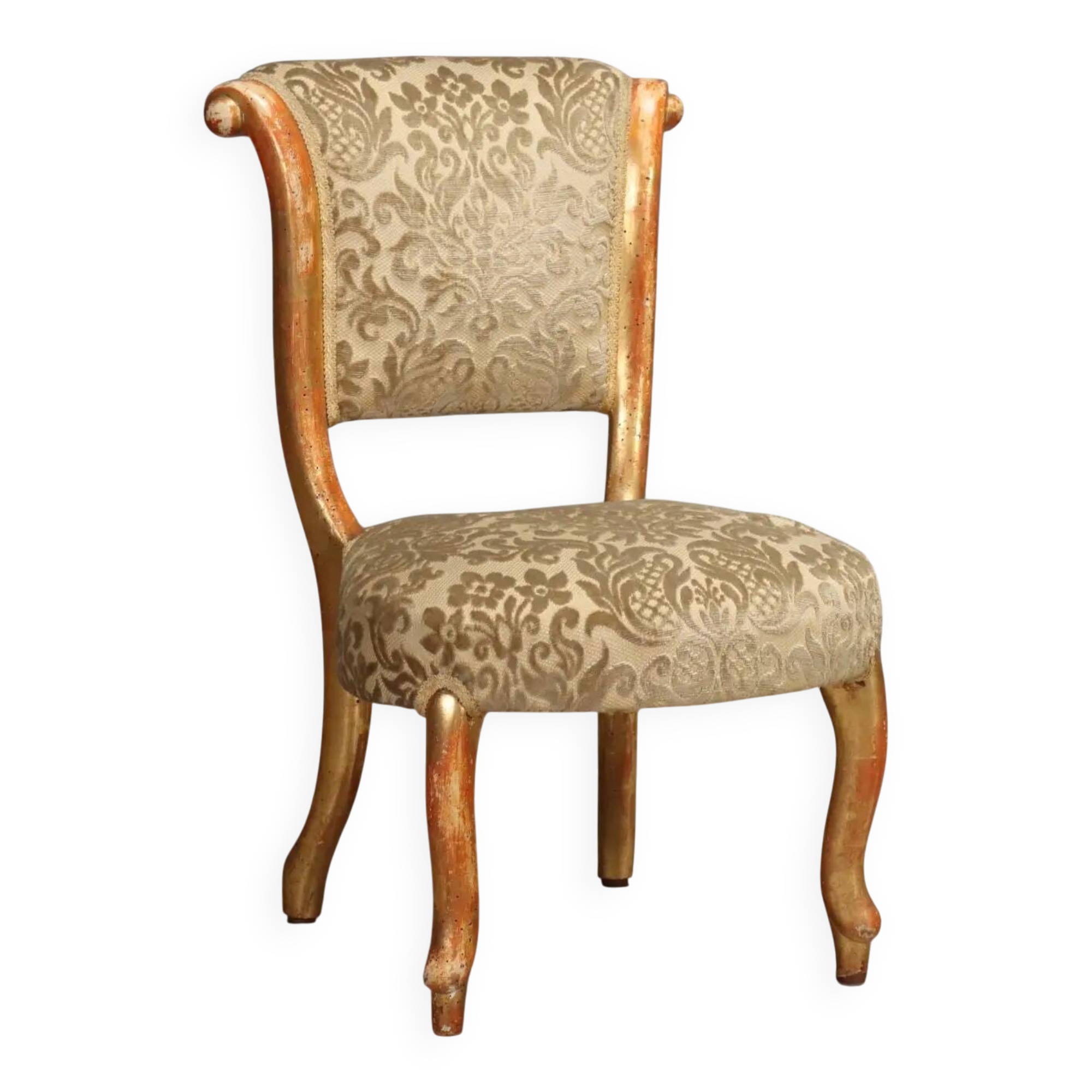 Antique Louis-Philippe armchair in wood, Italy, 19th century