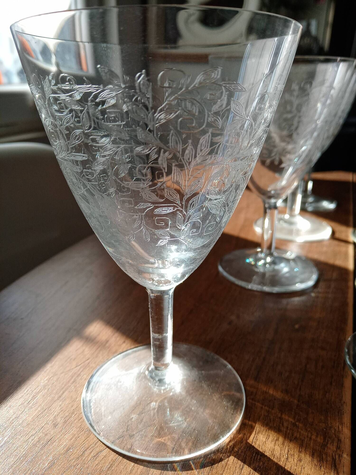 Set of 36 old crystal glasses