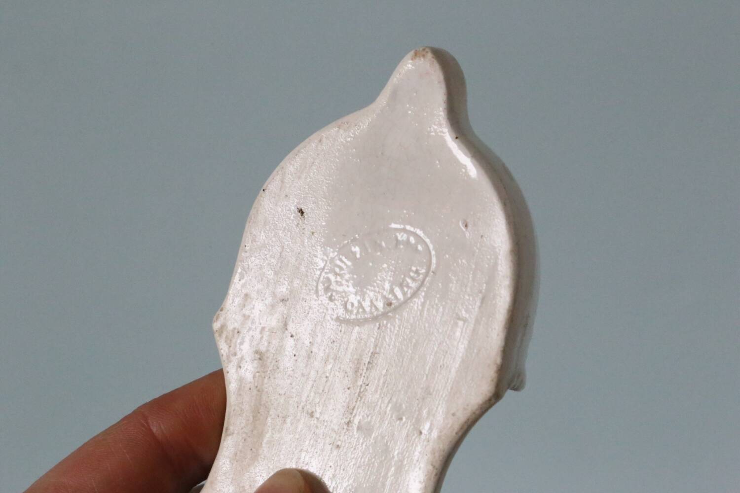 19th century earthenware stoup, Mouzin Frères, Onnaing