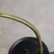 Mid-Century Italian Mini Gooseneck Table Lamp in Black and Brass