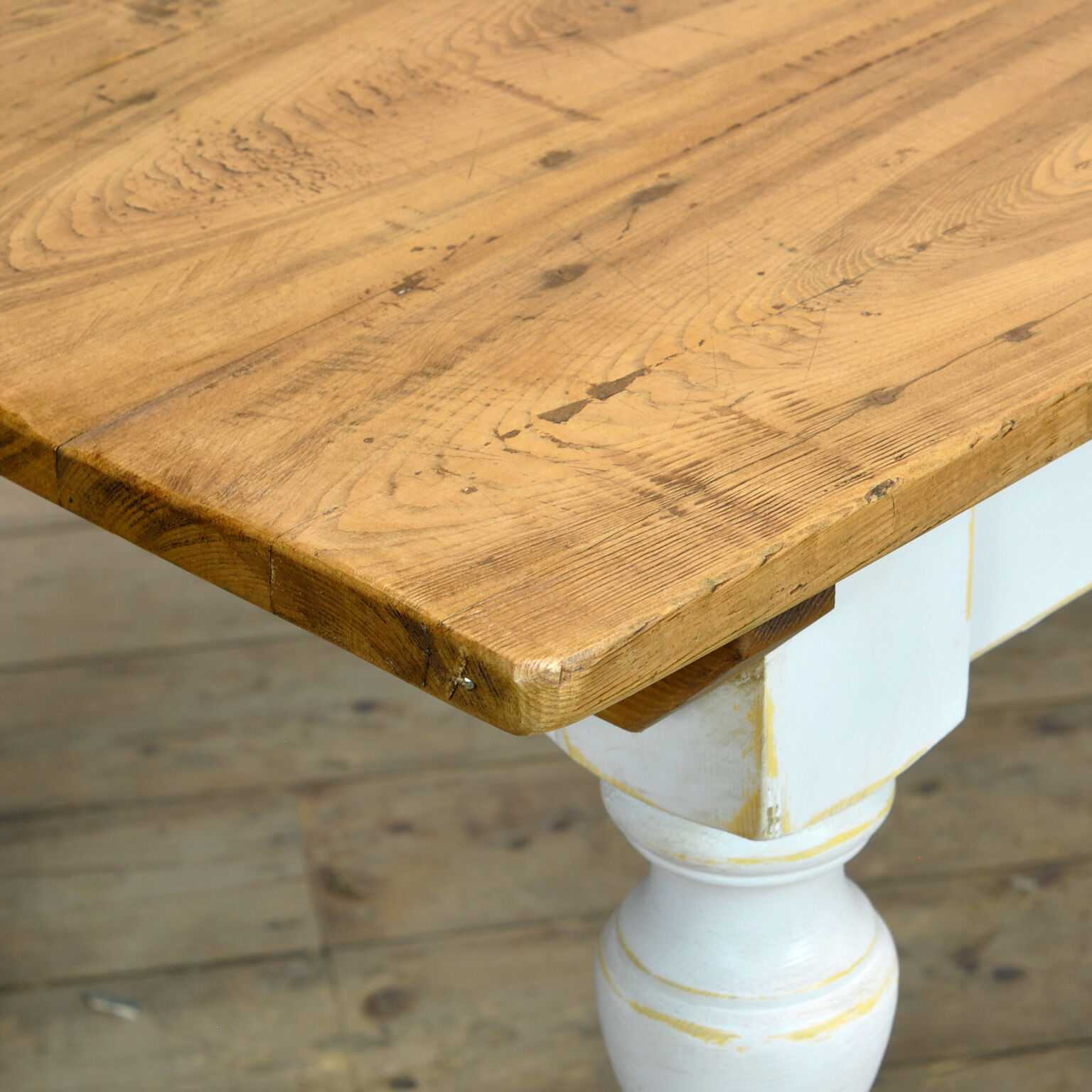 Vintage Pine Table With And Old Top