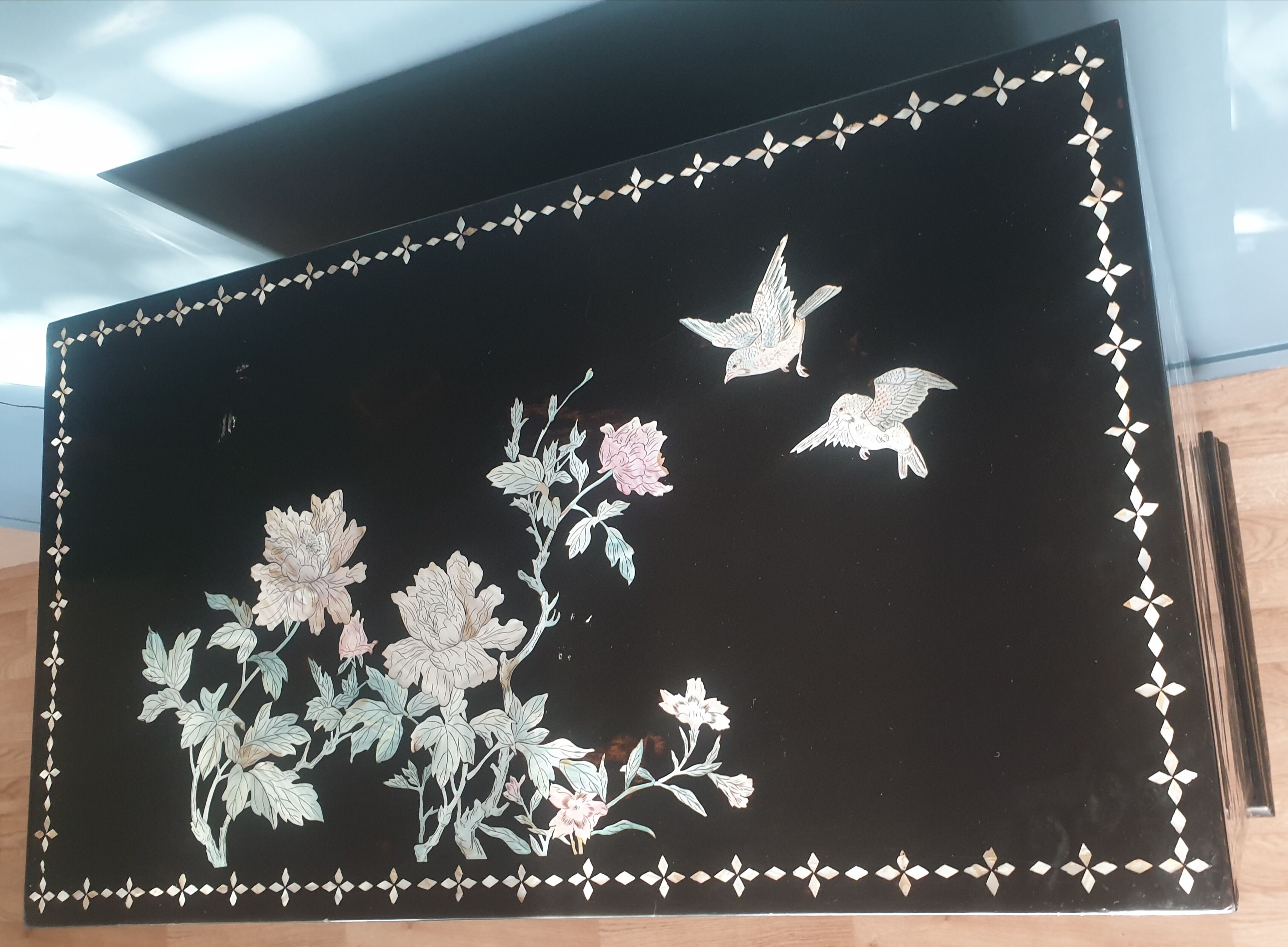 Chinese black wardrobe