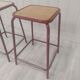 Pair of vintage school stools