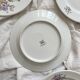 4 porcelain dessert plates with floral decoration by Bernardaud Limoges