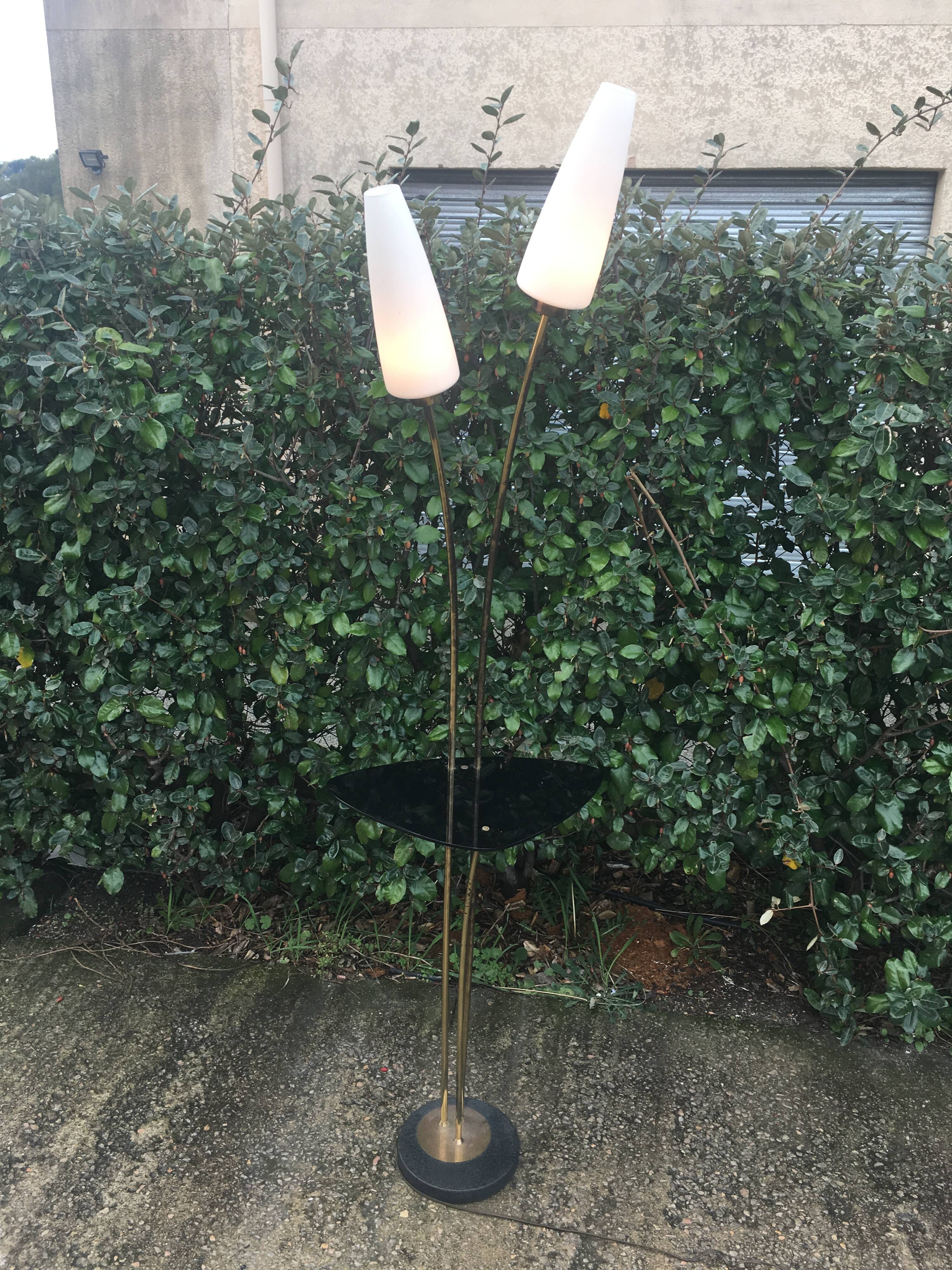 Floor lamp 50s brass