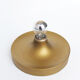 Wall lamp space age golden matte, Flush Light Gold, Germany 1960-70