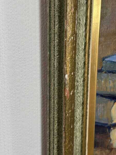 Original early century Swedish oil on canvas – "Tulips and Poppies" by Johan Jacobsson – vintage & framed 68 × 80 cm (26.8" × 31.5")