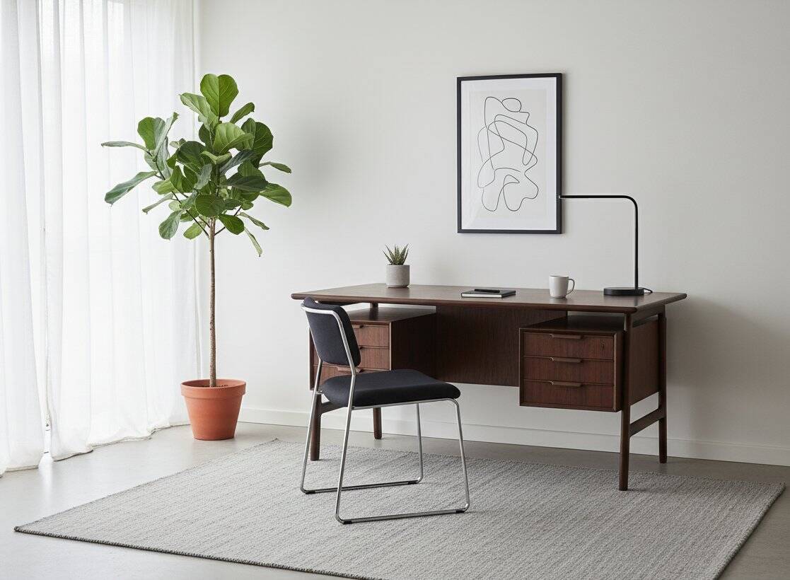 Rosewood desk by Gunni Omann for Omann Jun Møbelfabrik, 1960s