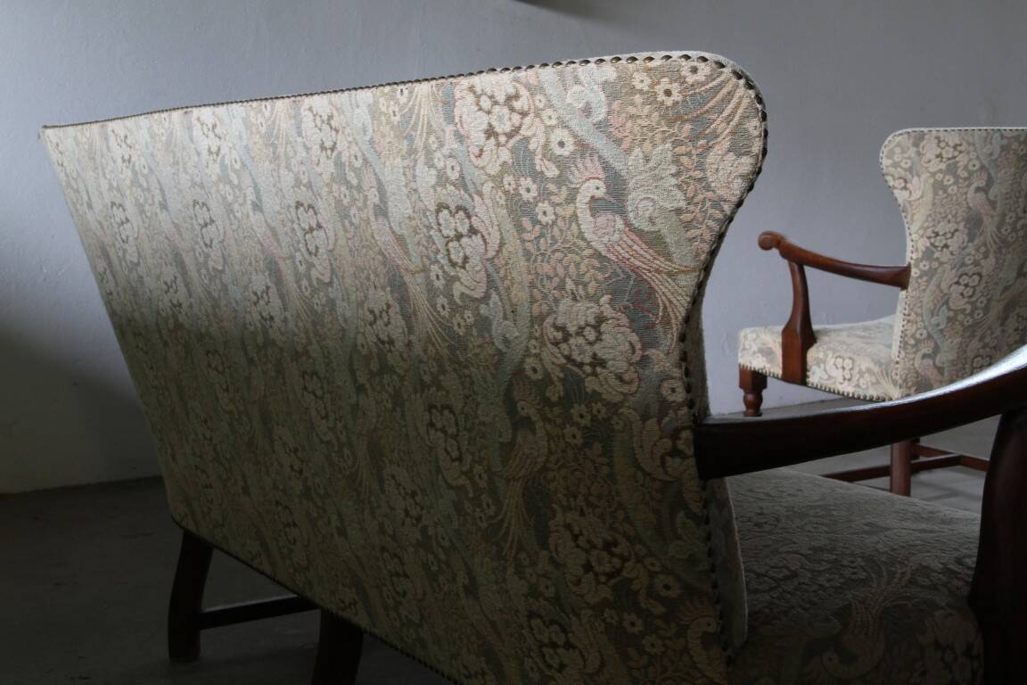 Vintage Danish Art Deco Sofa in Oak - 1940s