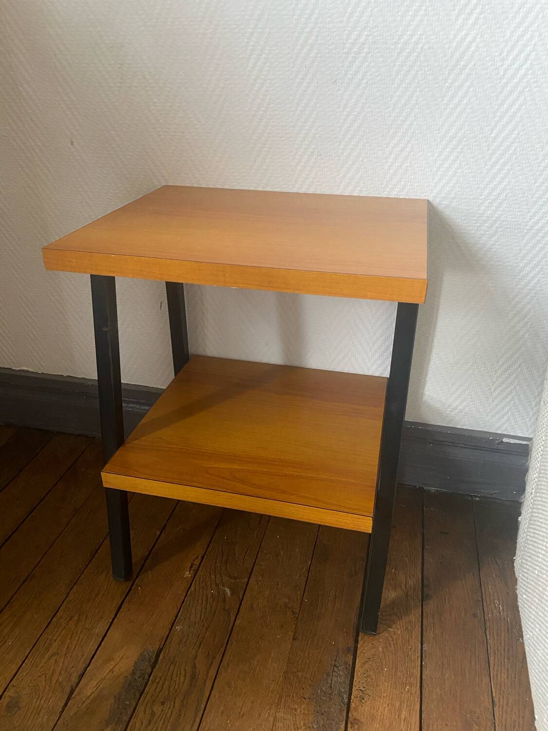 Industrial style metal bedside table