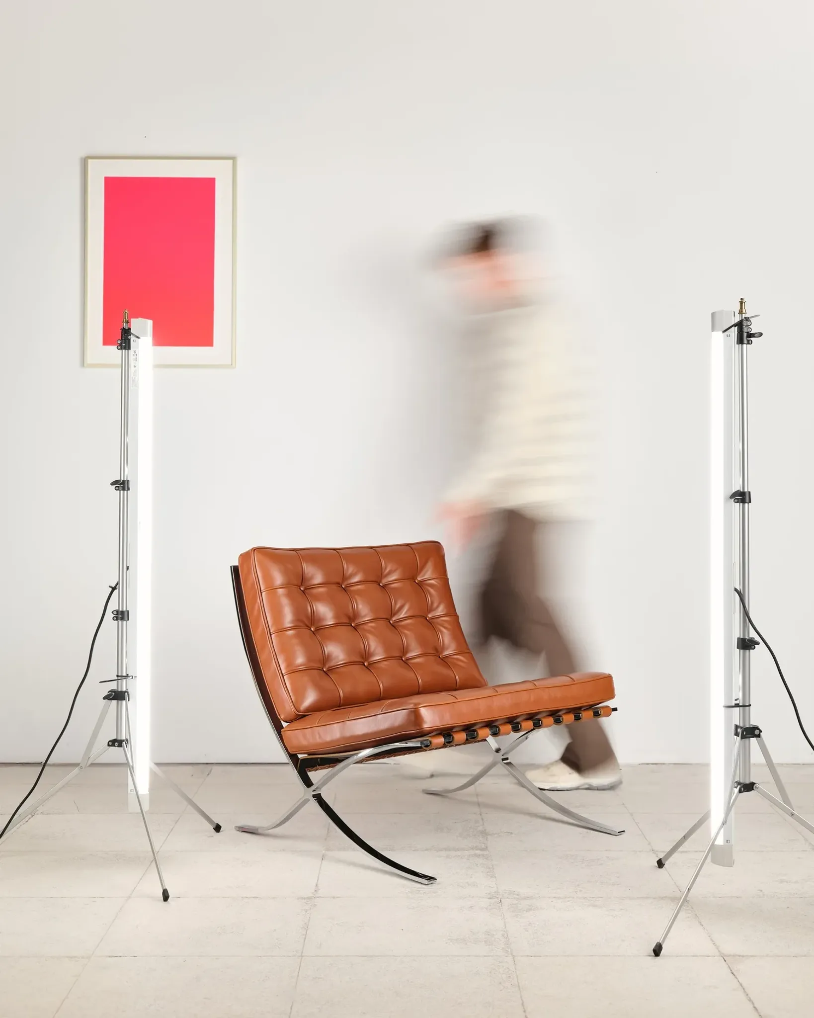 Barcelona chair in leather by Mies van der Rohe, Knoll International