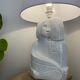 Lampe couple enlacé en céramique