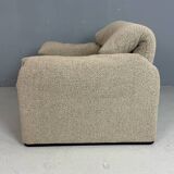 Vico Magistretti Maralunga reupholstered lounge chair for Cassina, 1980s