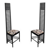 Pair of Hill House chairs by Charles Rennie Mackintosh, 1980s