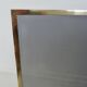 Fire screen for minimalist fireplace, modernist, 1970, brass