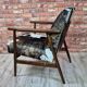 Restored Mid-Century Armchair Type B-7727 - Cowhide Print Velour - 1960s
