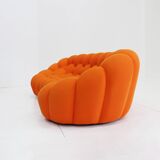Canapé bulle courbé Roche Bobois orange