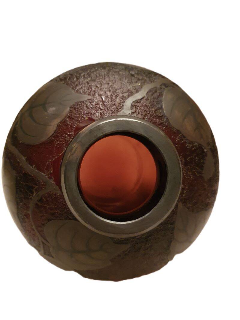 Large art deco ball vase signed d'argyl