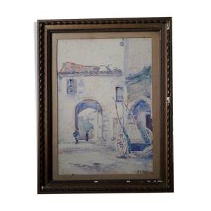 Tableau ancien de 1922 signé Jean