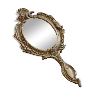 Miroir à main en bronze 12x29cm