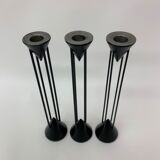 Set of 3 Post Modern candle sticks , 1980's